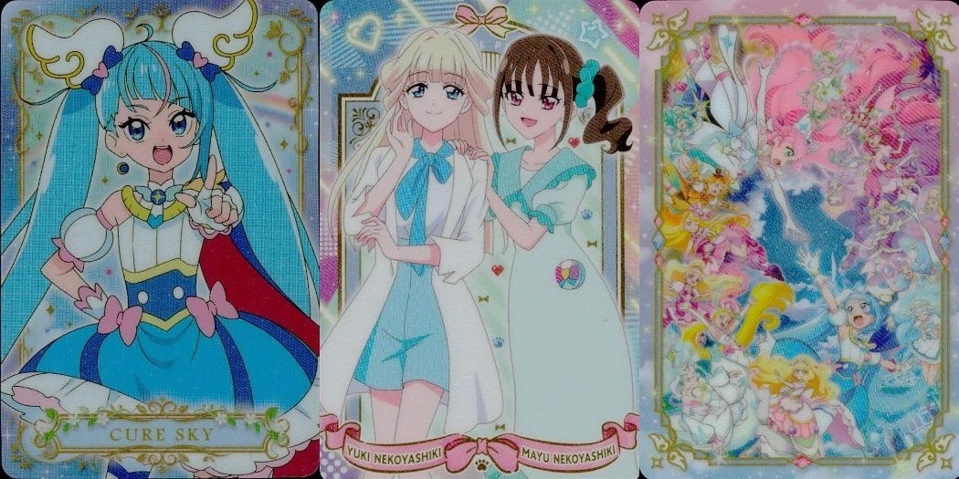 カード まとめ ひろがるスカイ!プリキュア キュアスカイ P01 わんだふるぷりきゅあ! キュアニャミー キュアリリアン P18 プリキュアオールスターズ 記念カード P19 3枚セット グミ プリキュア