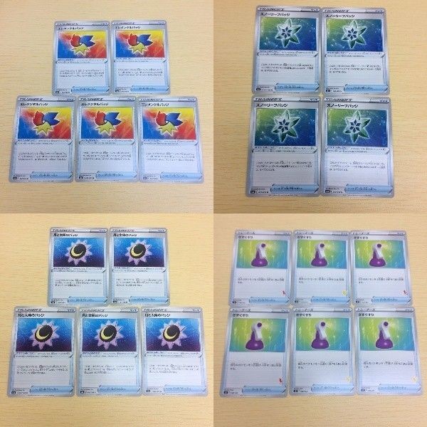 FTP514 FTP516 FTP515 FTP517 ポケモンカード 新裏面 まとめ エレメンタルバッジ5枚 スノーリーフバッジ4枚 月と