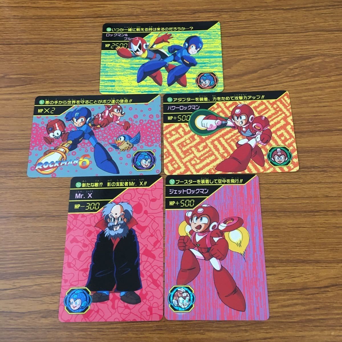 Mega Man Carddass Jet Mega Man Mr. X Blues Card Lot
