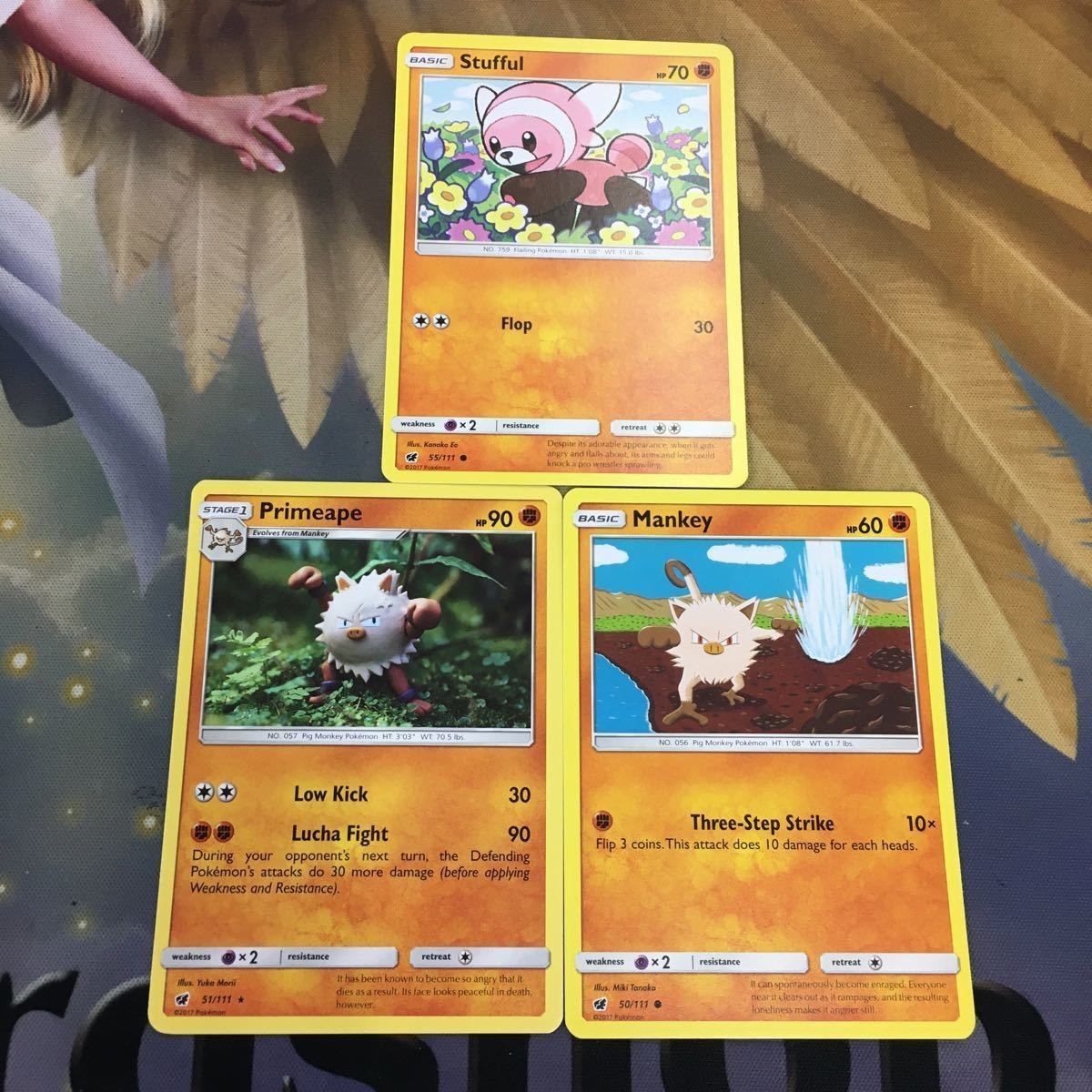 ポケモンカード 旧裏面 英語 海外版 3枚 ヌイコグマ オコリザル マンキー 3