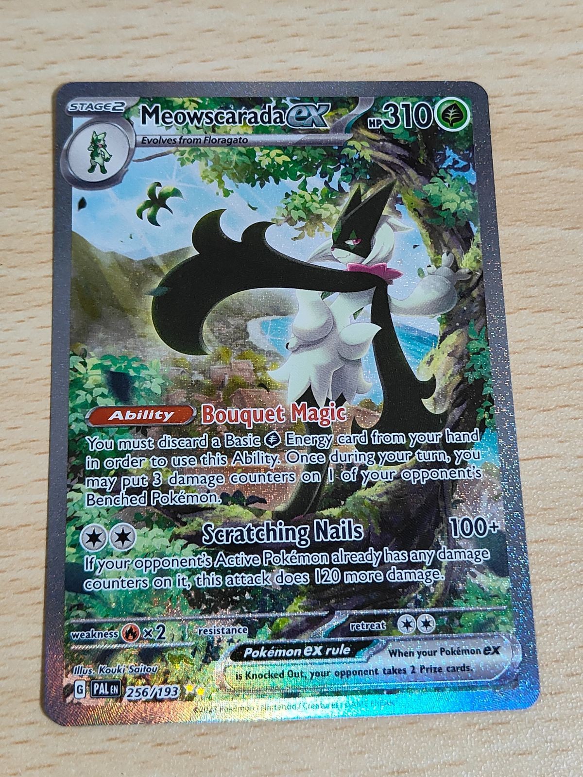 2023 Pok<!-利用不可文字-!>mon Paldea Evolved SAR Secret Alt rare Meoscarada EX 256/193 English マスカーニャ 英語版ポケモンカード SAR