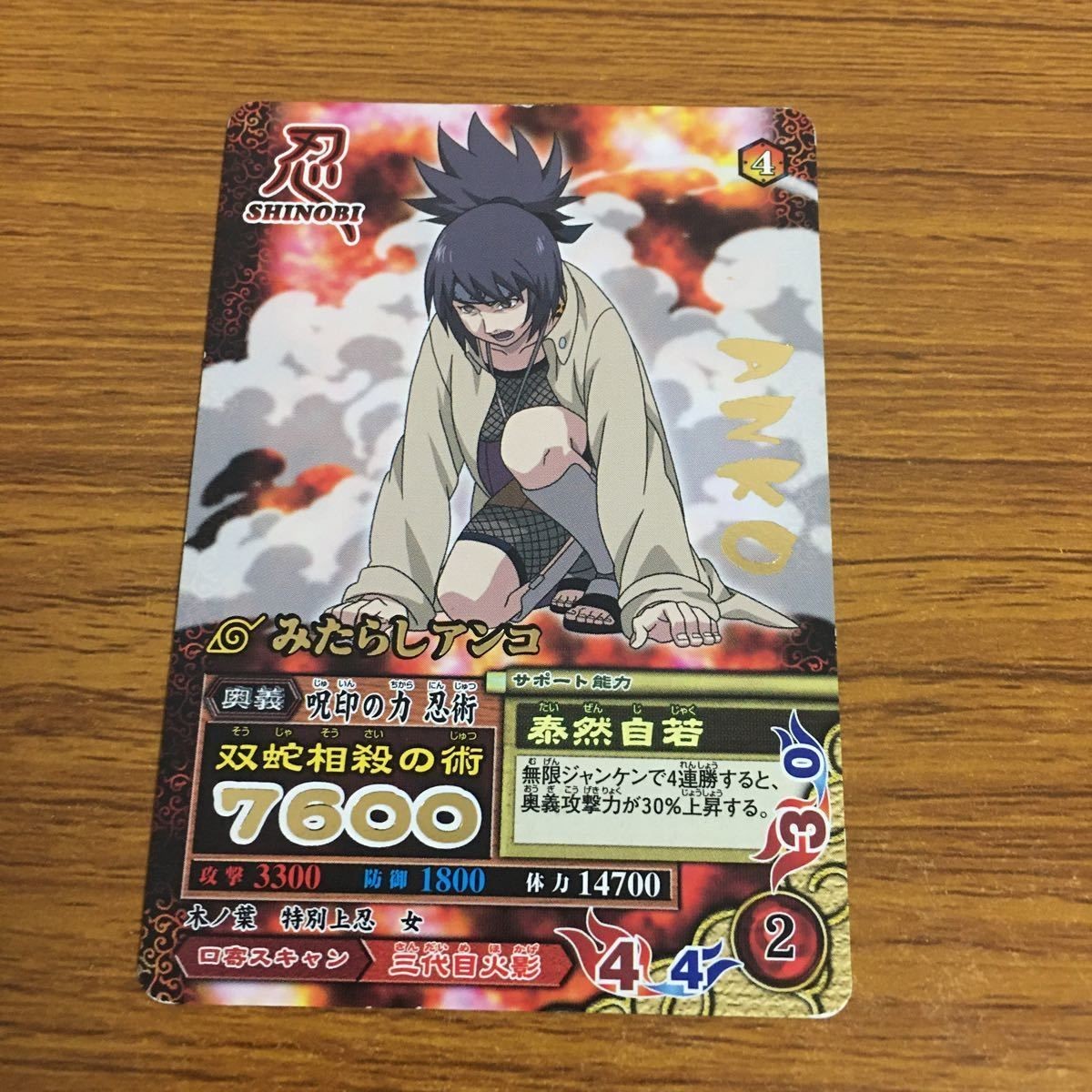 カード トレカ NARUTO ナルト みたらし アンコ 箔押し 119