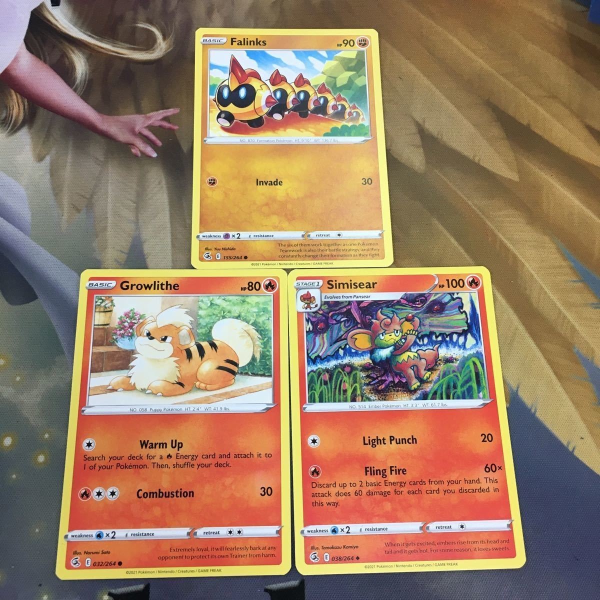 ポケモンカード 旧裏面 英語 海外版 3枚 タイレーツ ガーディ バオッキー 38