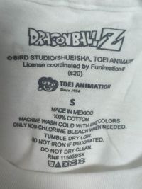 新品未使用 デッドストック Sサイズ ドラゴンボール Z 海外製 ビンテージ Ｔシャツ 半袖 東映アニメーション ライセンス品 鳥山明 ホワイト 白 コットン 孫悟空 スーパーサイヤ人 サムネイル 3
