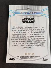 スターウォーズ TOPPS カード クロミウム FOIL エロー・アスティ（Ello Asty）レジスタンス 016/150 サムネイル 2