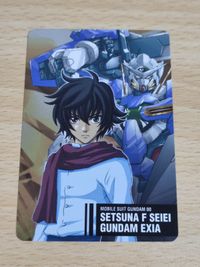 Gundam 00 Card Setsuna Exia Mobile Suit Non-Sale