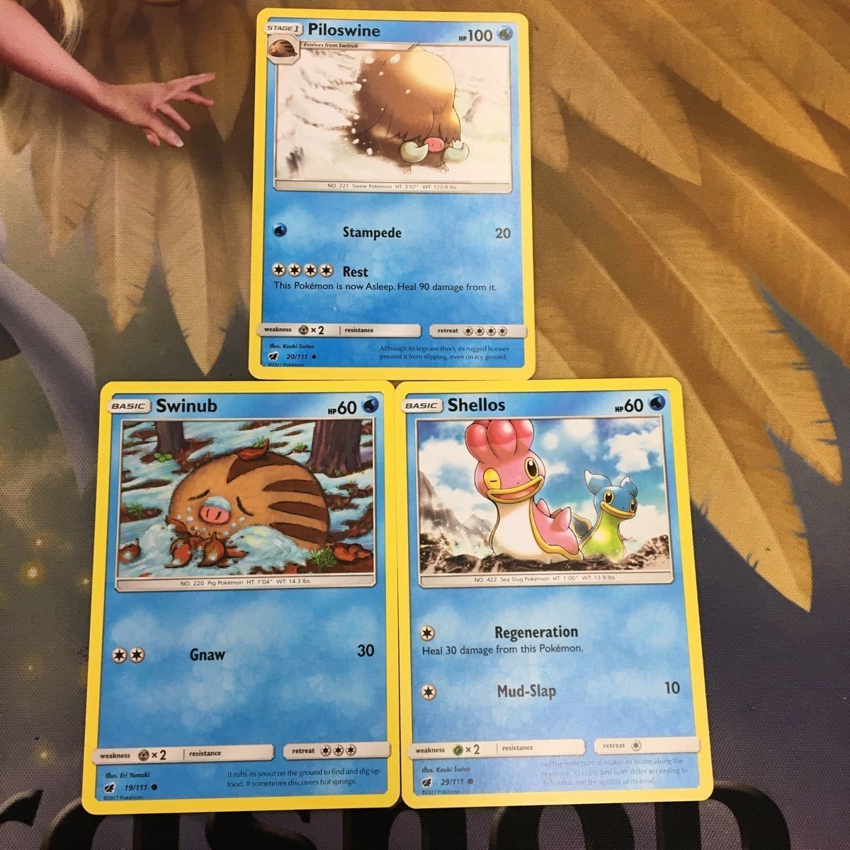 ポケモンカード 旧裏面 英語 海外版 3枚 ウリムー イノムー カラナクシ 9