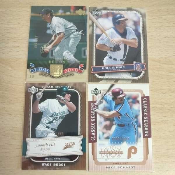 upper deck kirk gibson カーク・ギブソン todd hevton mike schmidt マイク・シュミット メジャーリーグ カード 箔押し まとめ