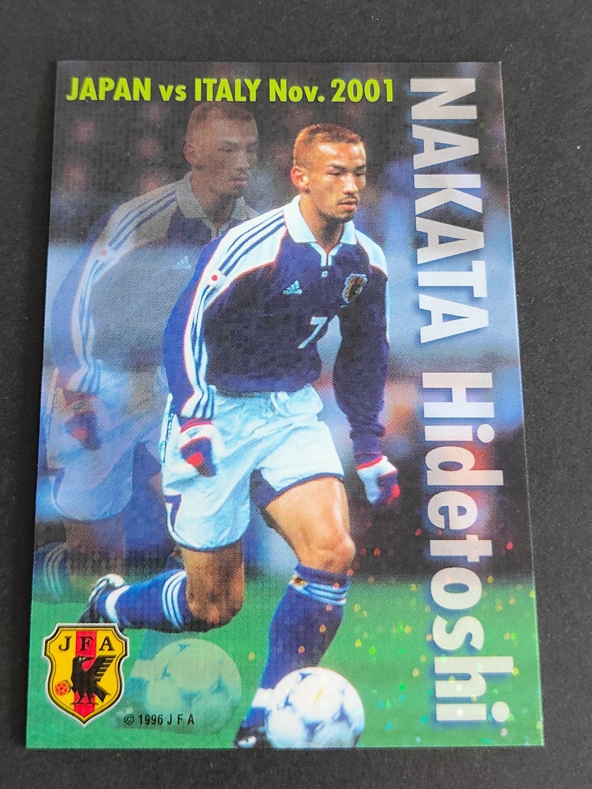 サッカー日本代表チーム チップス 2002 第1弾 IN-11 中田英寿 MF パルマ ヒデ 日本vsイタリア