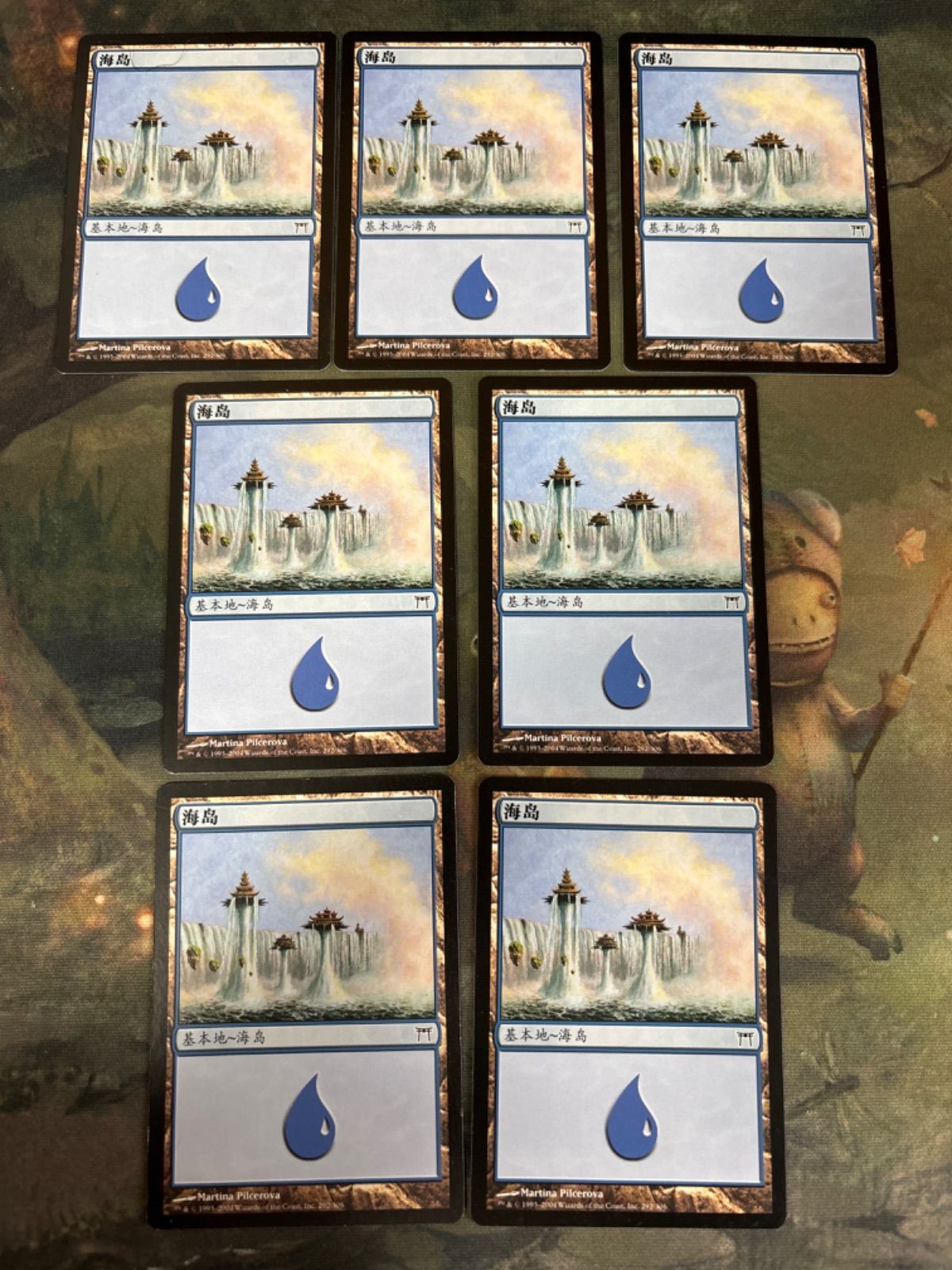 希少 簡体字版 神河物語 島/Island 7枚 型番統ー まとめ MTG 人気絵柄 基本土地 多言語 中国語 CHK