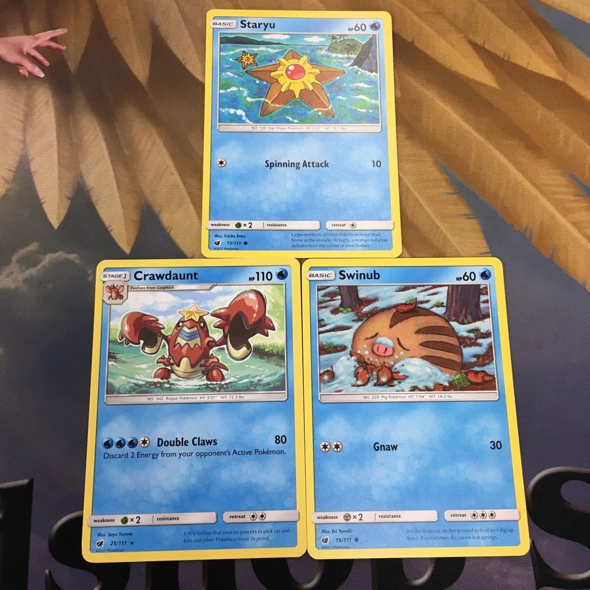 ポケモンカード 旧裏面 英語 海外版 3枚 シザリガー ウリムー ヒトデマン 4