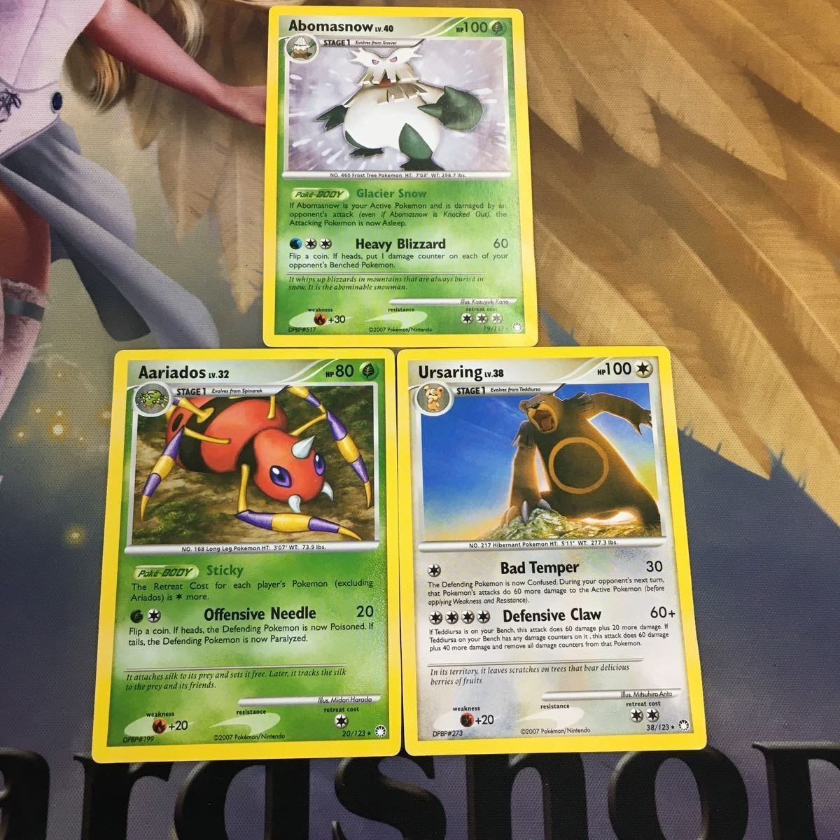 ポケモンカード 旧裏面 海外 英語版 3枚 ユキノオー アリアドス リングマ 30