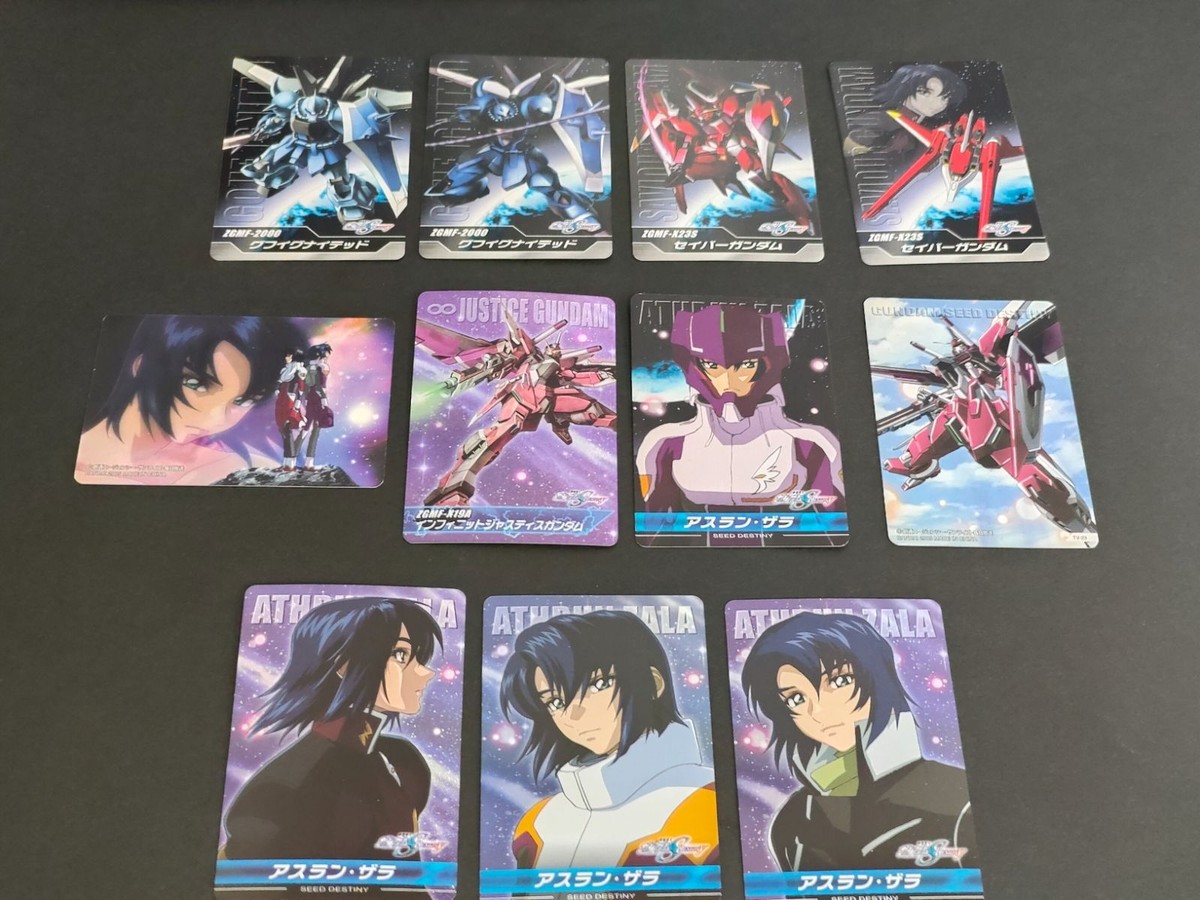 ガンダムSEED DESTINY コンプリートカード インフィニットジャスティスガンダム アスラン・ザラ セイバーガンダム グフイグナイテッド