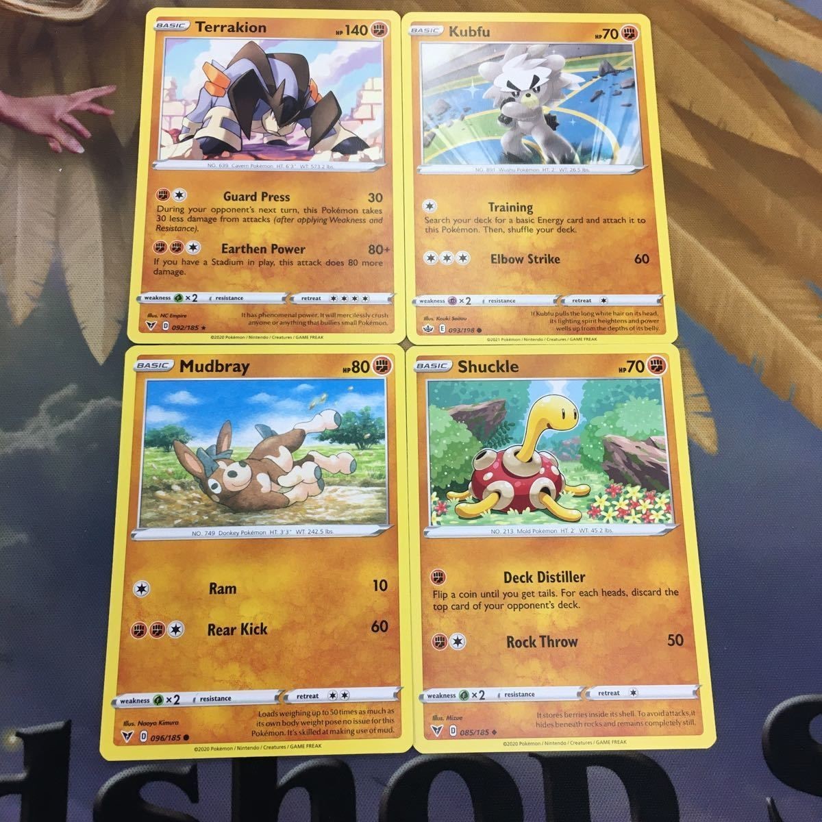 ポケモンカード 旧裏面 英語版 海外 4枚 ダグマ テラキオン ツボツボ ドロバンコ 41