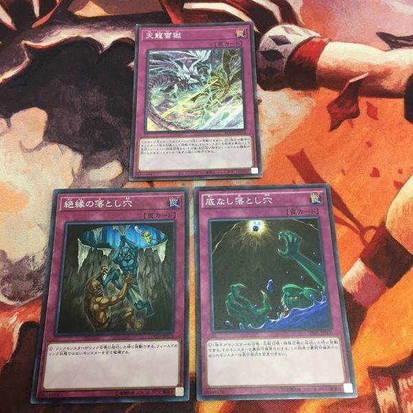 天龍雪獄 絶縁の落とし穴 底なし落とし穴 スーパーレア 汎用罠 遊戯王 蟲惑魔 まとめ ROTD-JP079 デッキパーツ COTD-JP075