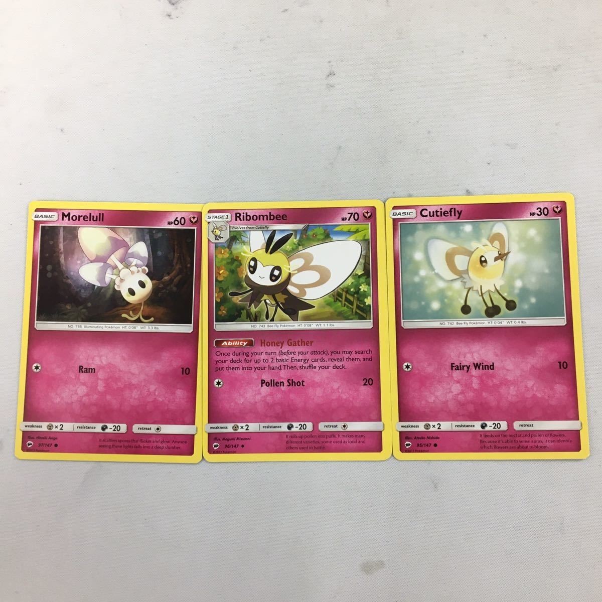 ポケモンカード 旧裏面 海外 英語版 3枚 アブリー アブリボン ネマシュ 18