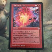 MTG マジックザギャザリング シングル カード MIR 溶岩流/Torrent of Lava EN 48 サムネイル 1