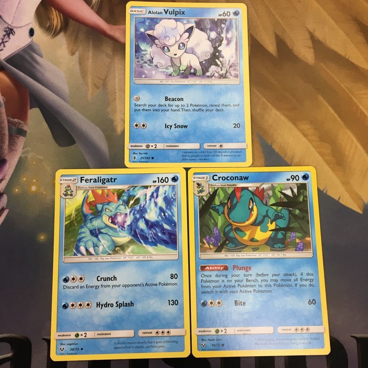 ポケモンカード 旧裏面 英語 海外版 3枚 ロコン アリゲイツ オーダイル 19