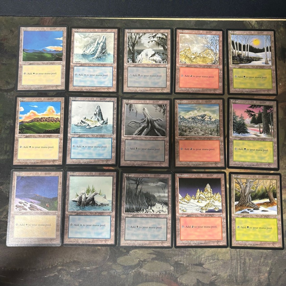 ICE アイスエイジ 15種類 コンプリート まとめ 人気絵柄 基本土地 大量 ICE 平地/Plains 島/island 沼/Swamp 山/Mountain 森/Forest 英語版 EN MTG