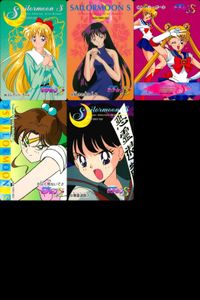 Sailor Moon Trading Card Lot 5 Types Amada Vintage