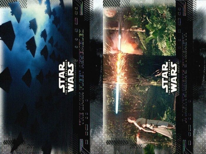カード まとめ スターウォーズ Star Wars 74 THE DARK FLEET ASSEMBLED 集結したダーク艦隊 73 A LIGHTSABER'S STRENGTH ライトセーバーの力 Topps トップス