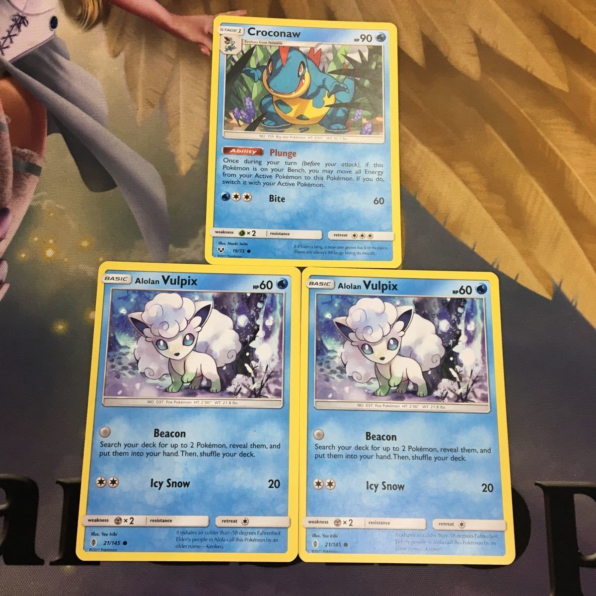 ポケモンカード 旧裏面 英語 海外版 3枚 アリゲイツ ロコン 20