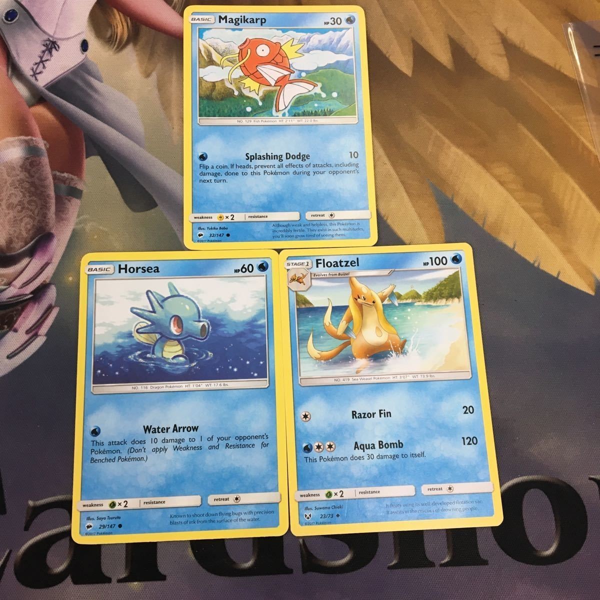 ポケモンカード 旧裏面 英語 海外版 3枚 コイキング タッツー フローゼル 25