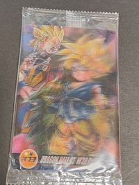 ドラゴンボール 森永 未開封 ウエハース ウエファー カード クリアカード 373 孫悟空 スーパーサイヤ人3 GT ３D チェンジング