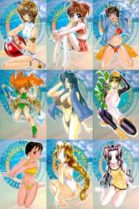 電撃大王 カード まとめ DDTC 2000年 非売品 美少女 水着 電撃 No 10 11 12 13 14 15 16 17 18 19 サムネイル 1
