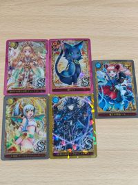 コレクションカードガム 白猫プロジェクト 猫ウィズ シークレット S ティシア・ローム アーリア・バハムート ハクア・デスサイズ