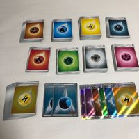 Pokemon Card Basic Energy Fire Grass Thunder Water SR Lot