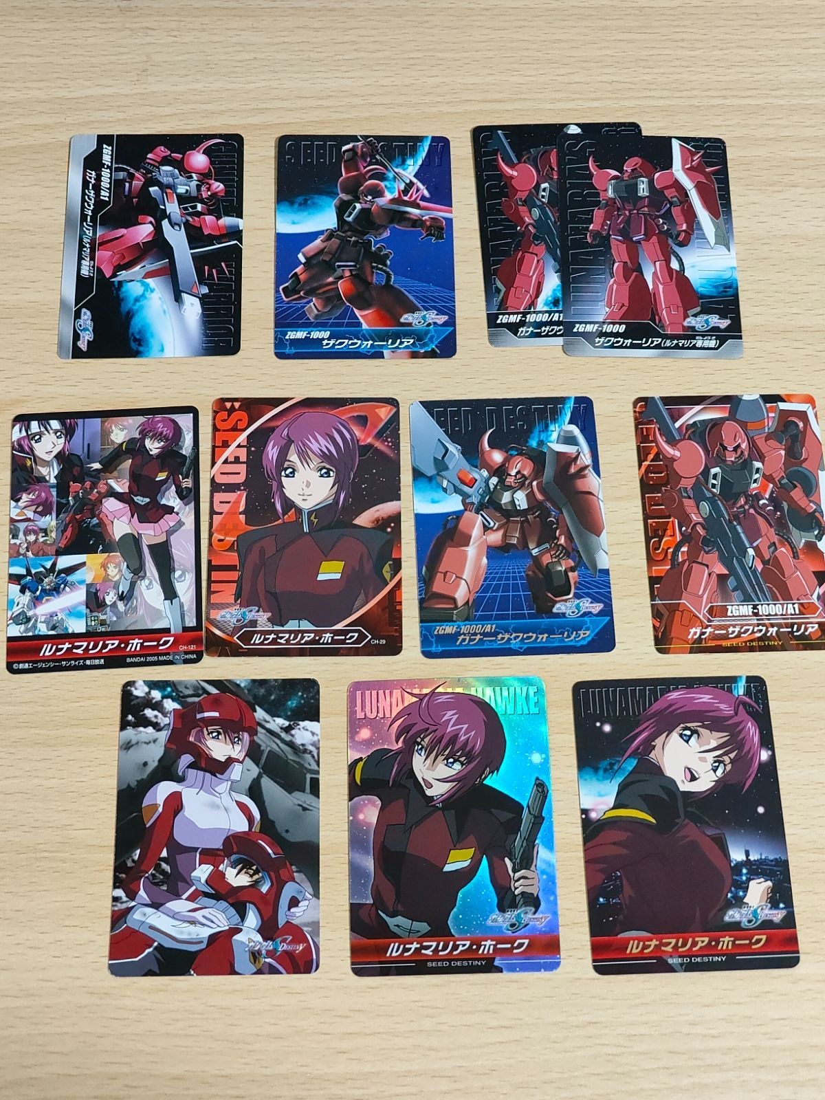 ルナマリア ホーク ガンダムSEEDDESTINYコンプリートカード CH-107 CH-53 ガナーザクウォーリア ザクウォーリア ホロ 箔押し
