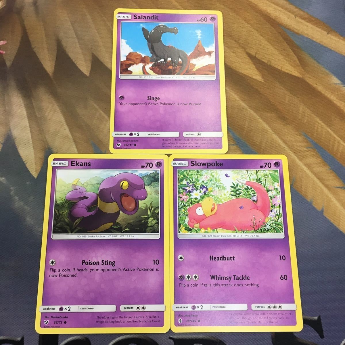 ポケモンカード 旧裏面 英語 海外版 3枚 ヤトウモリ アーボ ヤドン 36