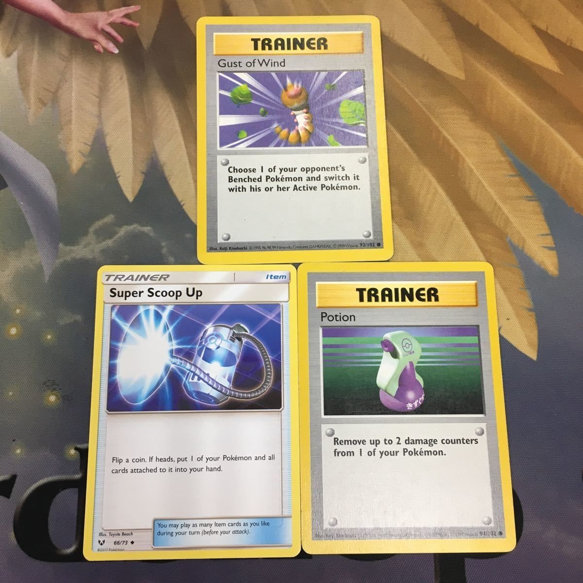 ポケモンカード 旧裏面 海外 英語版 3枚 突風 スーパーポケモン回収 きずぐすり 24