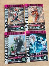 仮面ライダー W ヒートメタル プロモ ガンバライド ブレイド サイクロンジョーカー 電王 ソードフォーム No.P-029 058 056 026