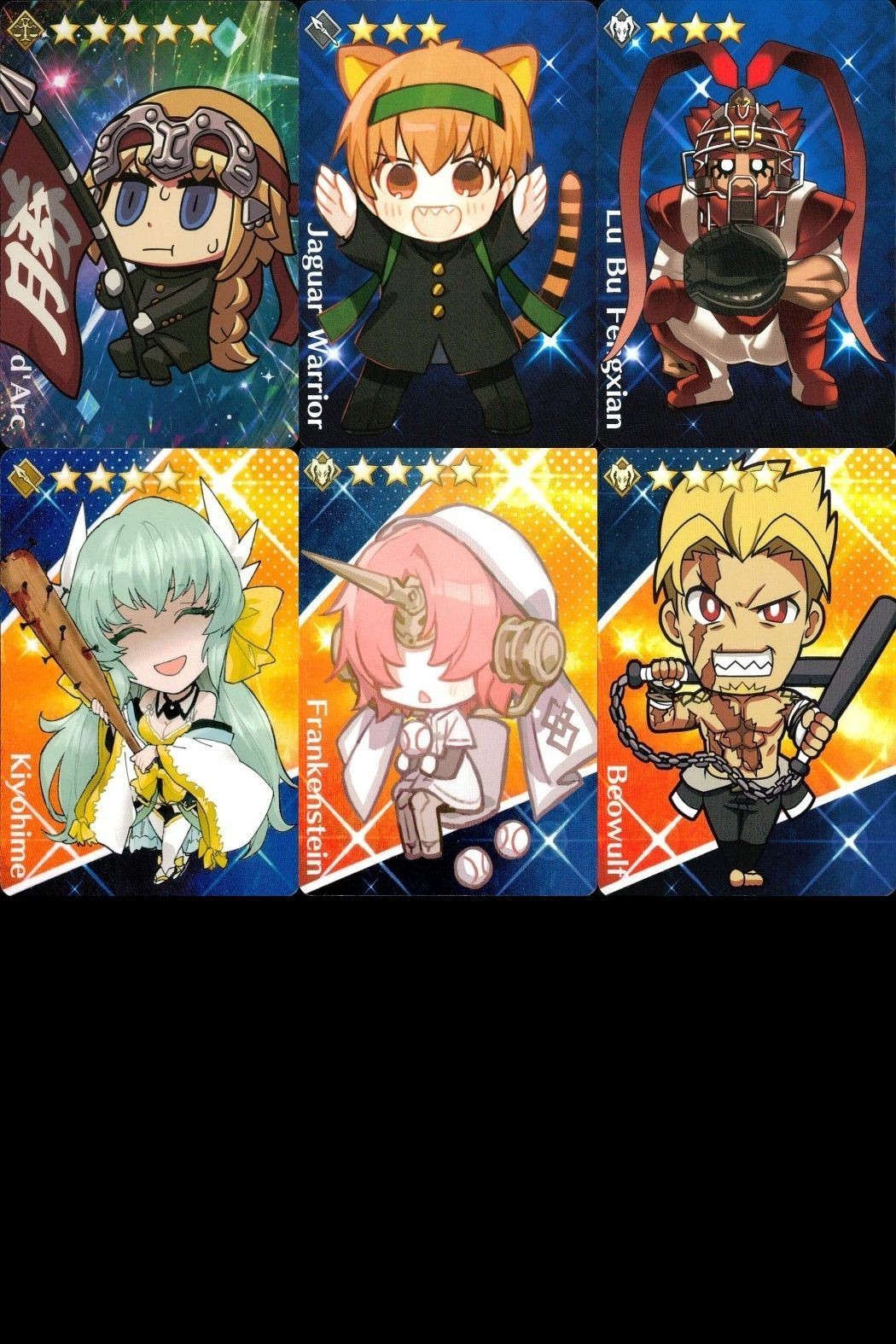 カード Fate FGO グレイルリーグ 野球 まとめ ジャンヌ・ダルク
ルーラー ジャガーマン 呂布奉先 二
八一<!-利用不可文字-!>一力一 清姫 フランケンシュタイン ベオウルフ コレクション ap304 o14