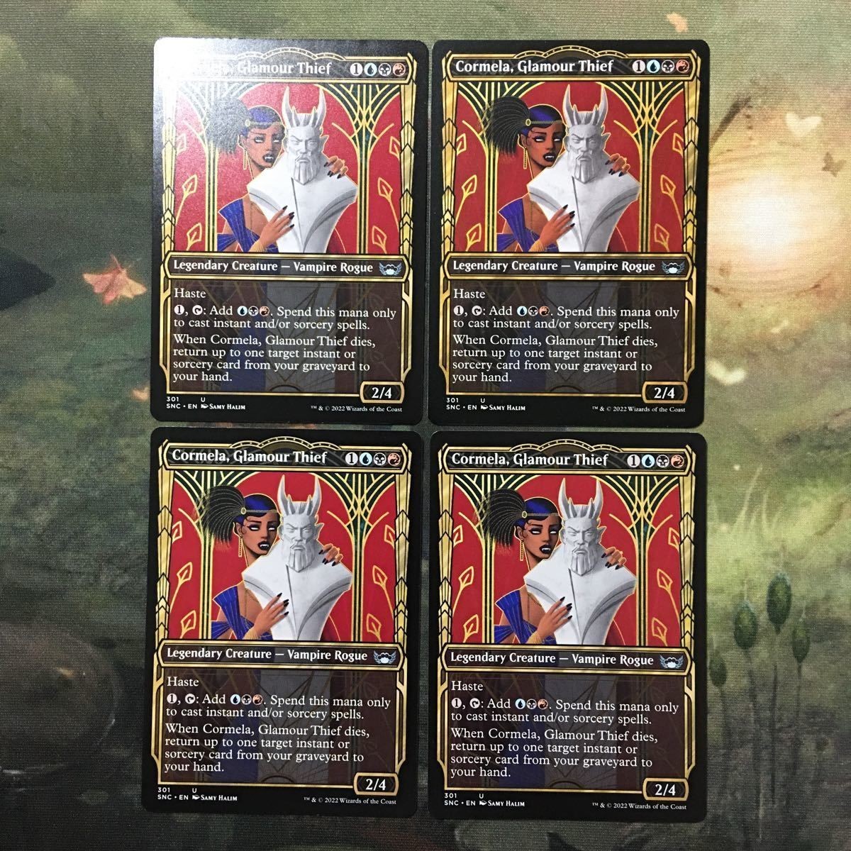 MTG Magic Cormela Glamour Thief Showcase 4 Cards Set