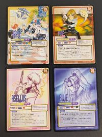 SaGa Frontier TCG Card Lot 4 Cards Blue Asellus Japanese Game