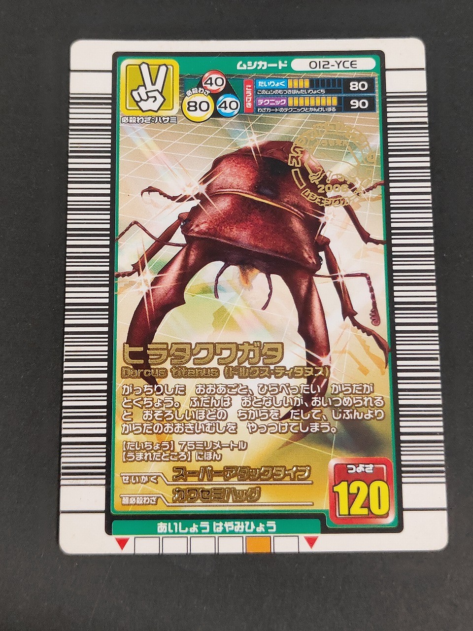 甲虫王者 ムシキング カード ヒラタクワガタ トレカ 012-YCE セガ アーケードゲーム