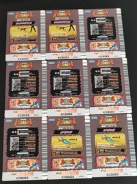 古代王者 恐竜キング カード まとめ わざ 最後の力 必殺ふうじ ダイビングブレス ヘルサンド デスグラインド カミカゼタックル ネッククラッシャー 必殺よこく あいこやぶり 9枚 セガ アーケードゲーム付属 サムネイル 7