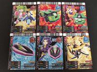 最強最速バトルレーサー カード まとめ マシン ドライバー ヘリファルコンH ガッツタンクN ウェイブモーターR イーグルプロペラH 6枚 セガ 食玩 カードゲーム サムネイル 1