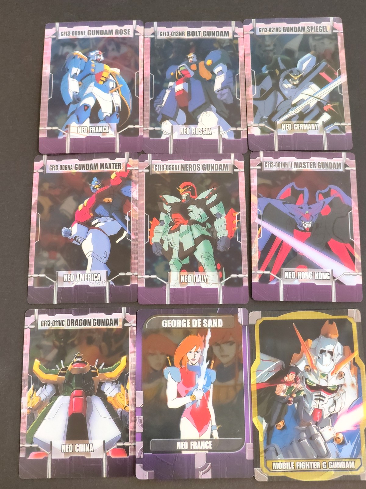 機動武闘伝 Gガンダム カード まとめ キャラクター タイトル ガンダムローズ ボルトガンダム ガンダムシュピーゲル ガンダムマックスター ネロスガンダム マスターガンダム ドラゴンガンダム ジョルジュ ド サンド 9枚 バンダイ