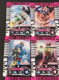 仮面ライダーW 仮面ライダーバトル ガンバライド カード まとめ ヒーロー 仮面ライダーW サイクロンジョーカー 仮面ライダーアクセル 仮面ライダーW ルナトリガー 仮面ライダーW ヒートメタル 仮面ライダーW サイクロントリガー サムネイル 3