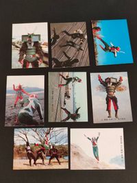 Kamen Rider V3 8 Cards Lot Calbee Vintage Japanese TV