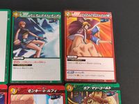 ミラバト ミラクルバトルカードダス ワンピース カード まとめ キャラクター アクション ナミ 仲間の絆 サンダーボルト=テンポ ゴムゴムの実 ゴムゴムの銃 マーガレット ジンベエ モンキー D ルフィ ボア マリーゴールド サムネイル 2