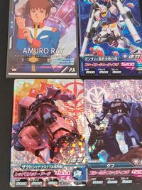ガンダムトライエイジ 機動戦士ガンダム トライエイジ カード まとめ モビルスーツ パイロット ガンダム グフ シャア専用ザクII アムロ レイ シャア アズナブル ザクII 9枚 B2-001 00-043 00-010 食玩 サムネイル 5