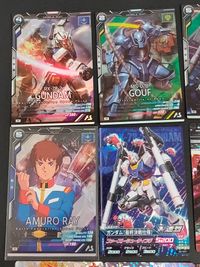 ガンダムトライエイジ 機動戦士ガンダム トライエイジ カード まとめ モビルスーツ パイロット ガンダム グフ シャア専用ザクII アムロ レイ シャア アズナブル ザクII 9枚 B2-001 00-043 00-010 食玩 サムネイル 2