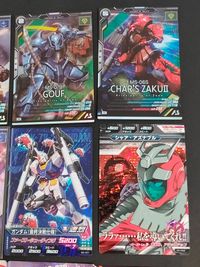 ガンダムトライエイジ 機動戦士ガンダム トライエイジ カード まとめ モビルスーツ パイロット ガンダム グフ シャア専用ザクII アムロ レイ シャア アズナブル ザクII 9枚 B2-001 00-043 00-010 食玩 サムネイル 3