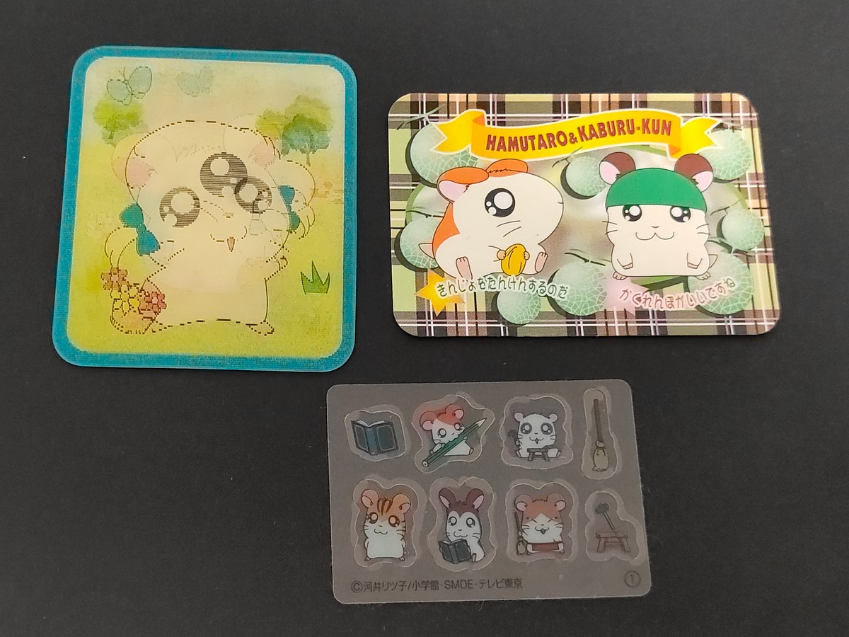 Hamtaro 3 Cards Lot Hamutaro Kaburu-kun Ribbon Japanese Anime