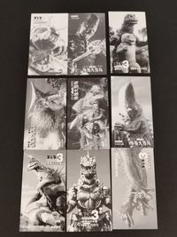 ゴジラ カラーブロマイドコレクション カード まとめ ブロマイド モスラ 1964 ダイモン ミニラ 1969 ジガー タイガー ギロン ガイガン 1973 VS ジェットジャガー 機龍 キングギドラ 1964 9枚 イワクラ サムネイル 1